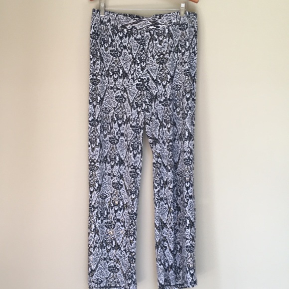 IMAN Pants - IMAN Black &White Palazzo Pants Size L